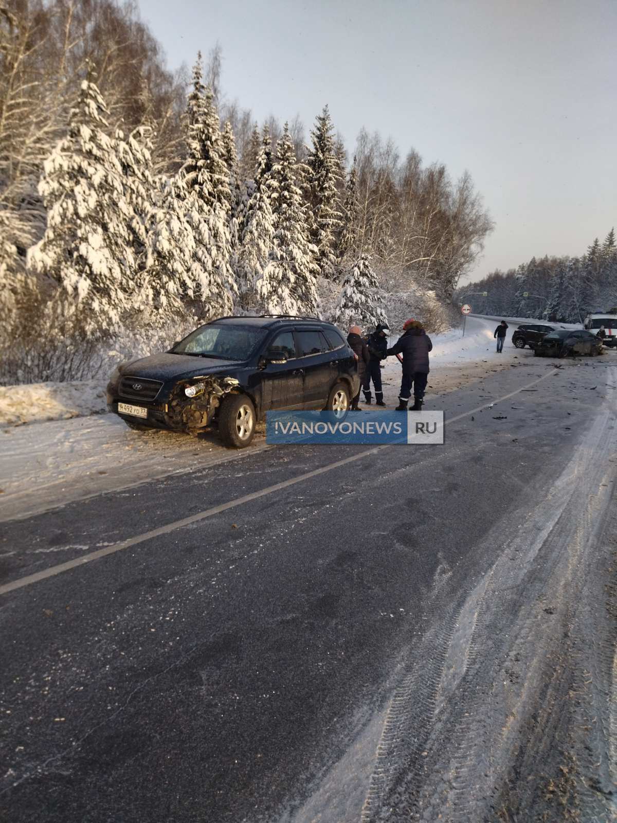 У поворота на Северный аэродром произошла массовая автоавария с  пострадавшими | Новости города Иваново и Ивановской области